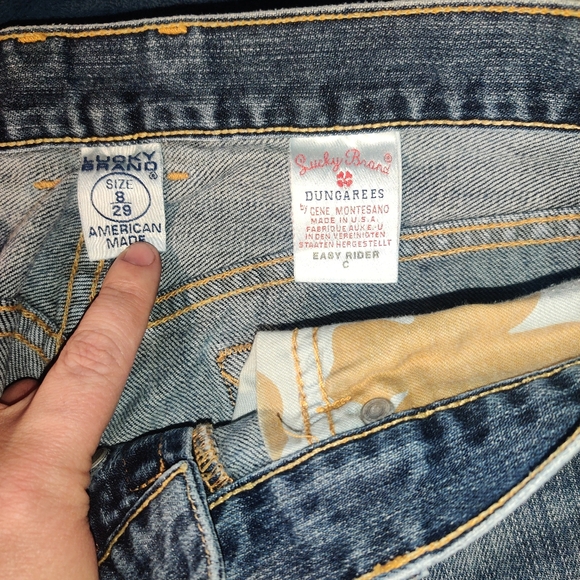 Lucky Brand Easy Rider Jeans "Dungarees" Dark Wash Size 8/29 EUC - Picture 3 of 4